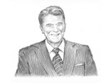 drawing of Ronald Reagan