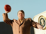 Ronald Reagan throwing football